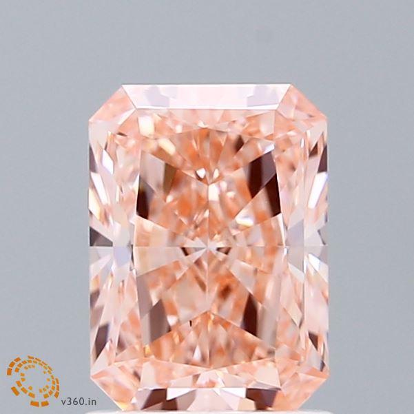 1.52 Ct. Fancy Vivid Pink Radiant Lab Grown Diamond