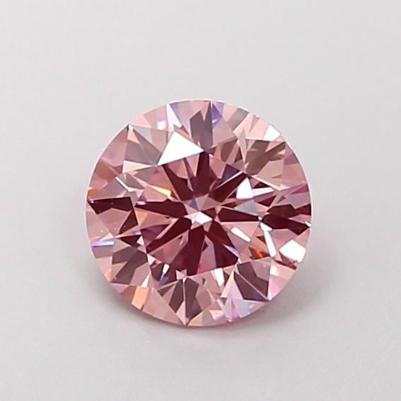 0.90 Ct. Fancy Intense Pink Round Lab Grown Diamond