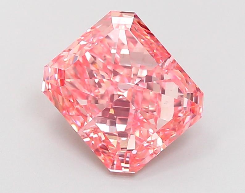 3.03 Ct. Fancy Vivid Pink Radiant Lab Grown Diamond