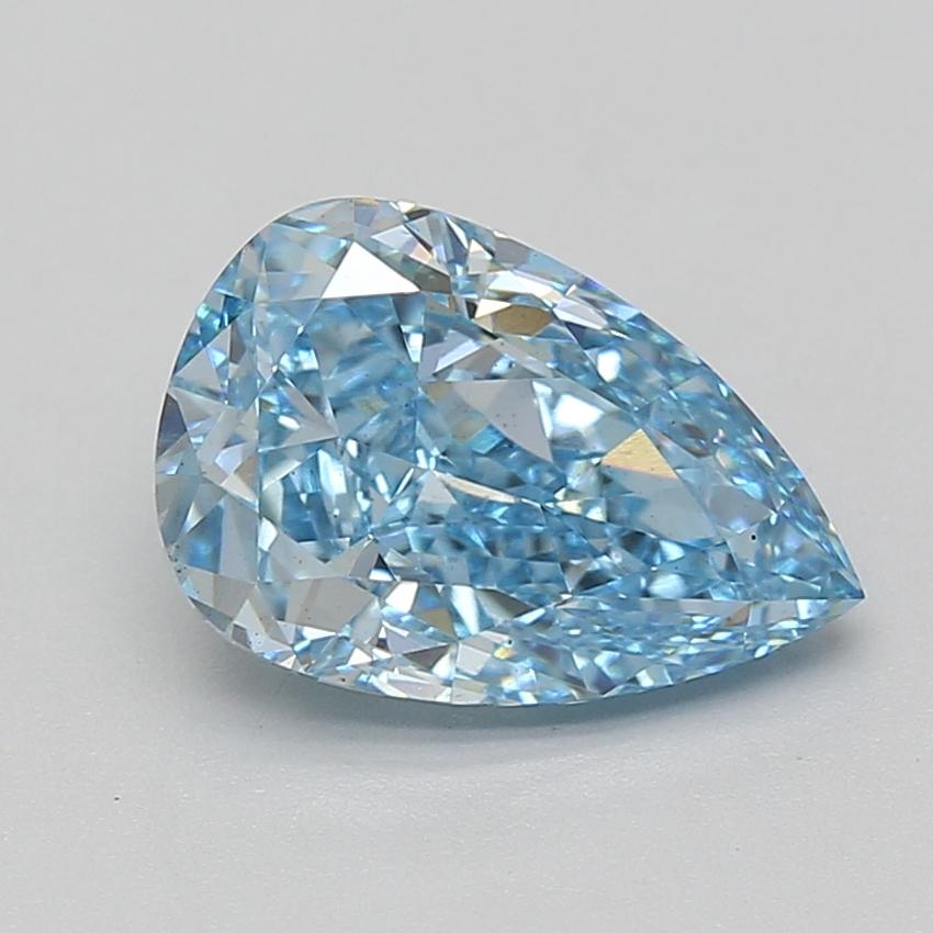 3.10 Ct. Fancy Vivid Blue Pear Lab Grown Diamond