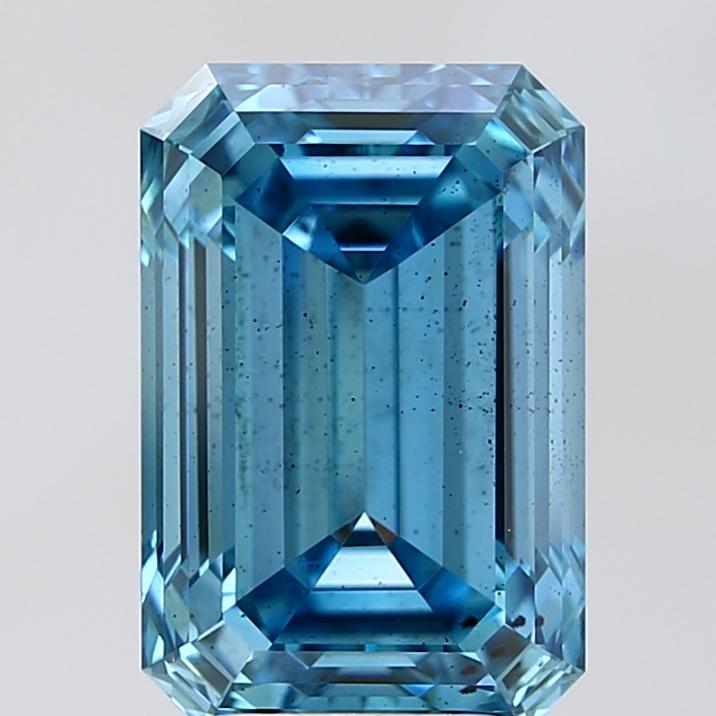 5.07 Ct. Fancy Vivid Blue Emerald Lab Grown Diamond