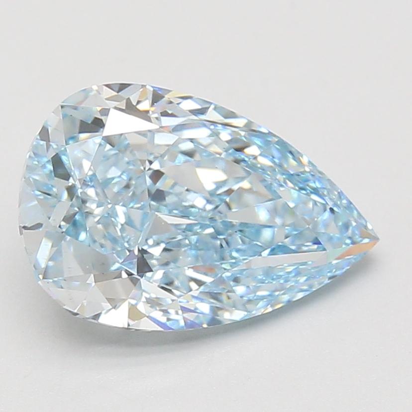 4.02 Ct. Fancy Vivid Blue Pear Lab Grown Diamond