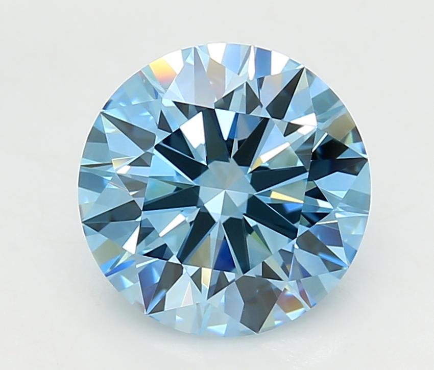 3.0 Ct. Fancy Vivid  Blue Round Lab Grown Diamond