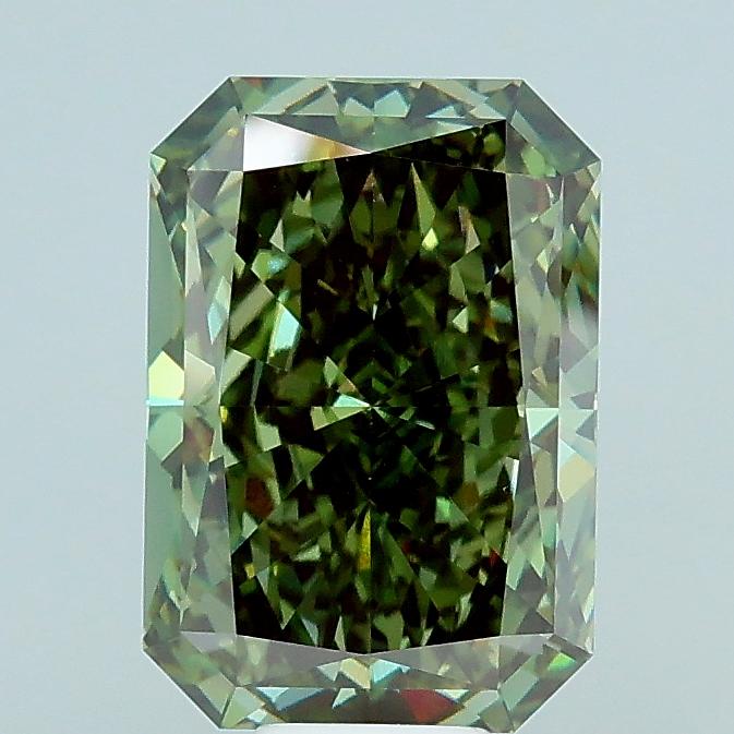 10.01 Ct. Fancy Vivid Green Radiant Lab Grown Diamond