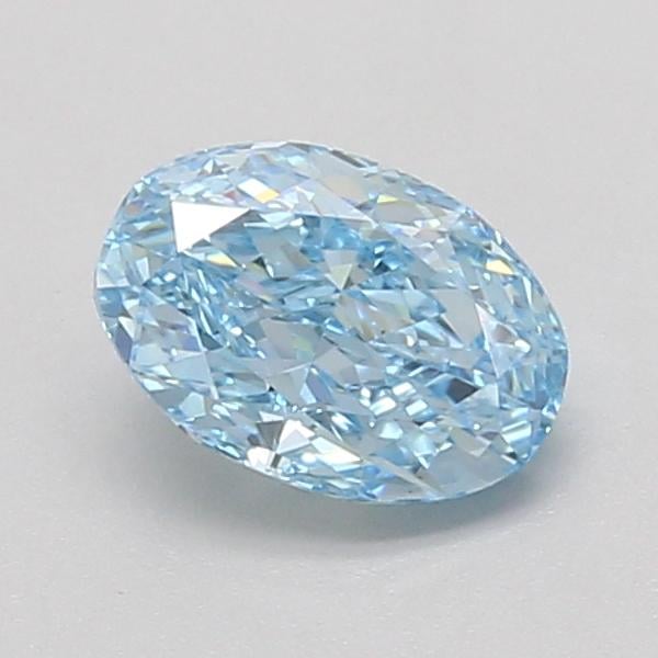 1.08 Ct. Fancy Vivid Blue Oval Lab Grown Diamond