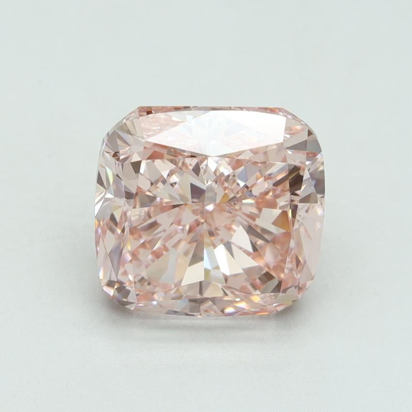 5.01 Ct. Fancy Intense Pink Cushion Lab Grown Diamond
