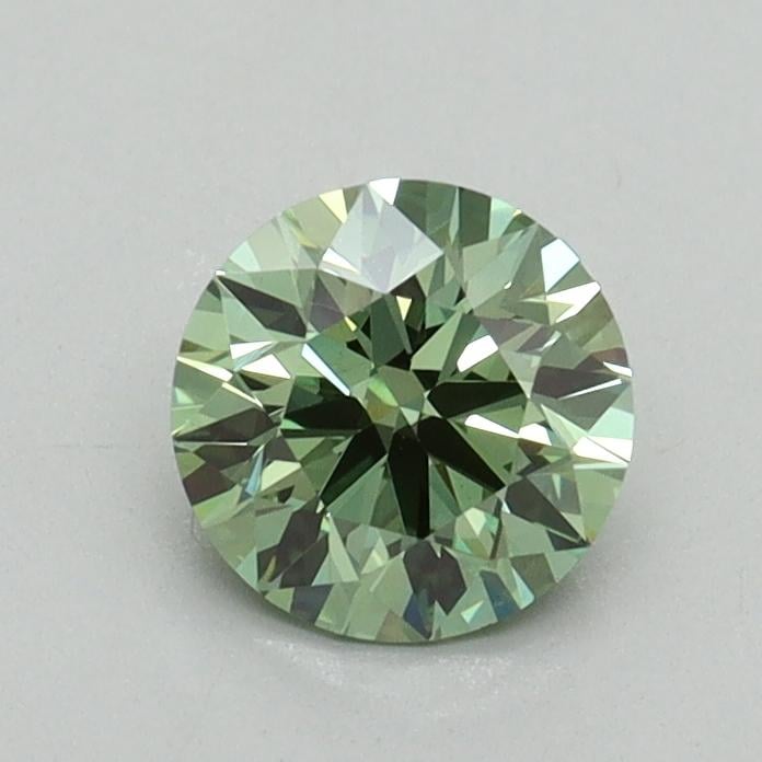 0.70 Ct. Fancy Vivid Green Round Lab Grown Diamond