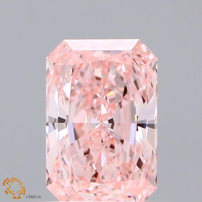 0.75 Ct. Fancy Vivid  Pink Radiant Lab Grown Diamond