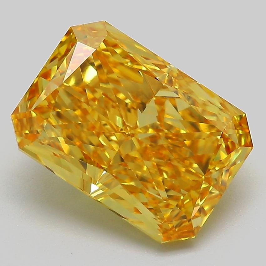4.03 Ct. Fancy Vivid  Yellow Radiant Lab Grown Diamond