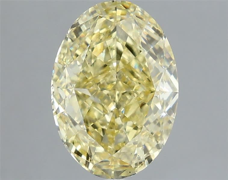 3.02 Ct. Fancy Yellow Oval Lab Grown Diamond