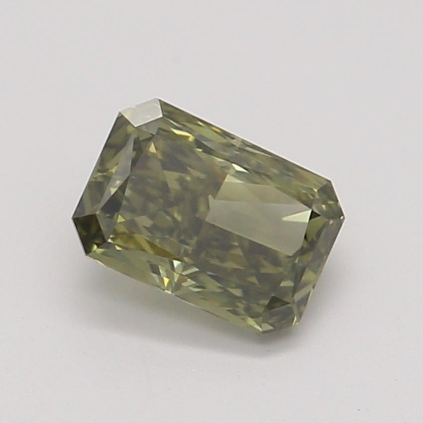 0.31 Ct. Fancy Dark Brown-Greenish Yellow Radiant Diamond