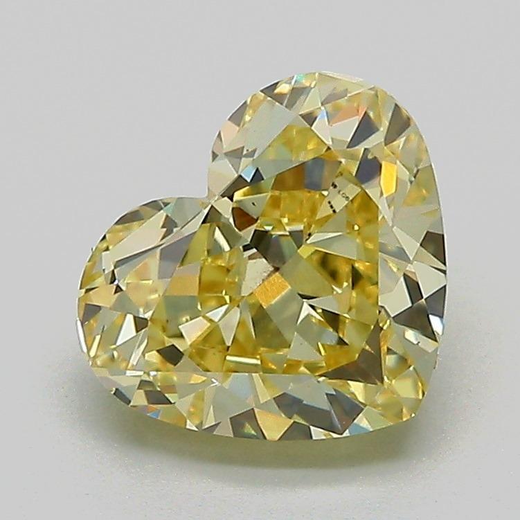 2.02 Ct. Fancy Intense Yellow Heart Lab Grown Diamond