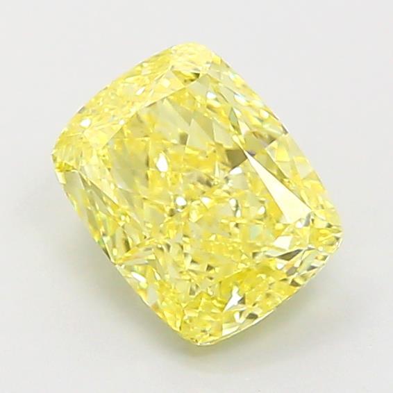 1.45 Ct. Fancy Intense Yellow Cushion Lab Grown Diamond