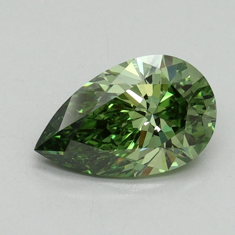 1.00 Ct. Fancy Vivid Green Pear Lab Grown Diamond