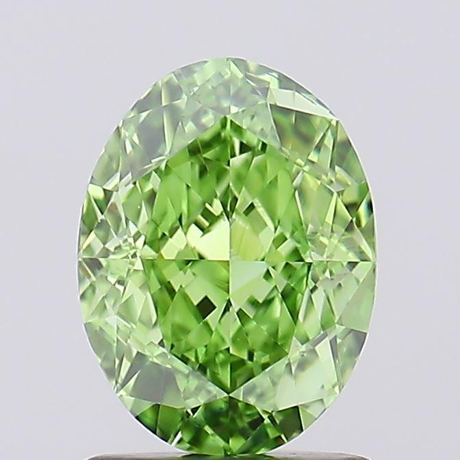 1.54 Ct. Fancy Vivid Green Oval Lab Grown Diamond