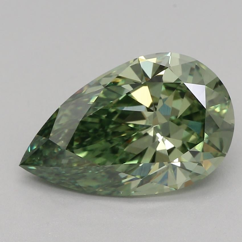 2.09 Ct. Fancy Vivid Green Pear Lab Grown Diamond