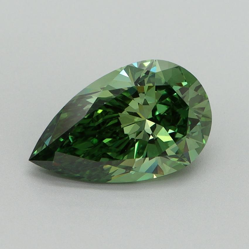 2.13 Ct. Fancy Vivid Green Pear Lab Grown Diamond