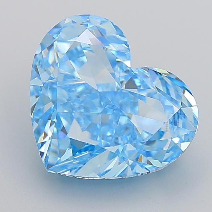 8.05 Ct. Fancy Vivid Blue Heart Lab Grown Diamond
