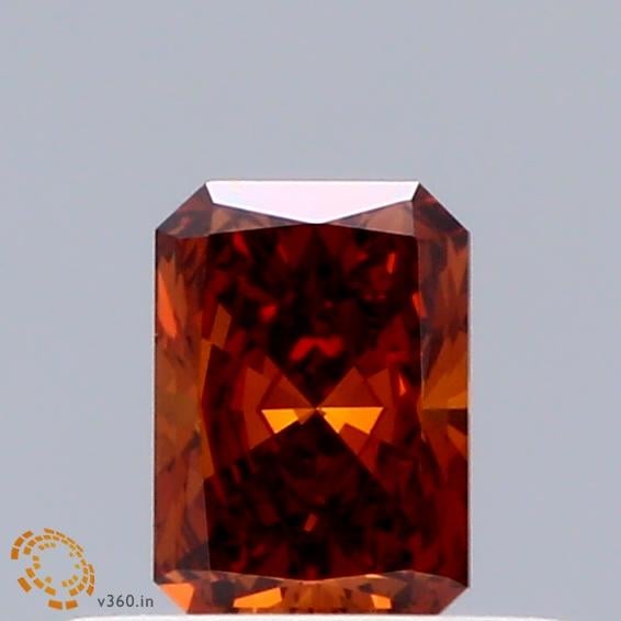 0.33 Ct. Fancy Deep Orange Radiant Lab Grown Diamond