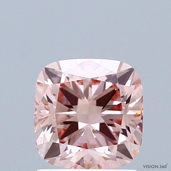 1.06 Ct. Fancy Intense Pink Cushion Lab Grown Diamond