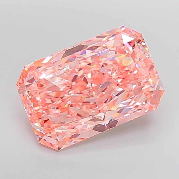 10.07 Ct. Fancy Vivid Pink Radiant Lab Grown Diamond
