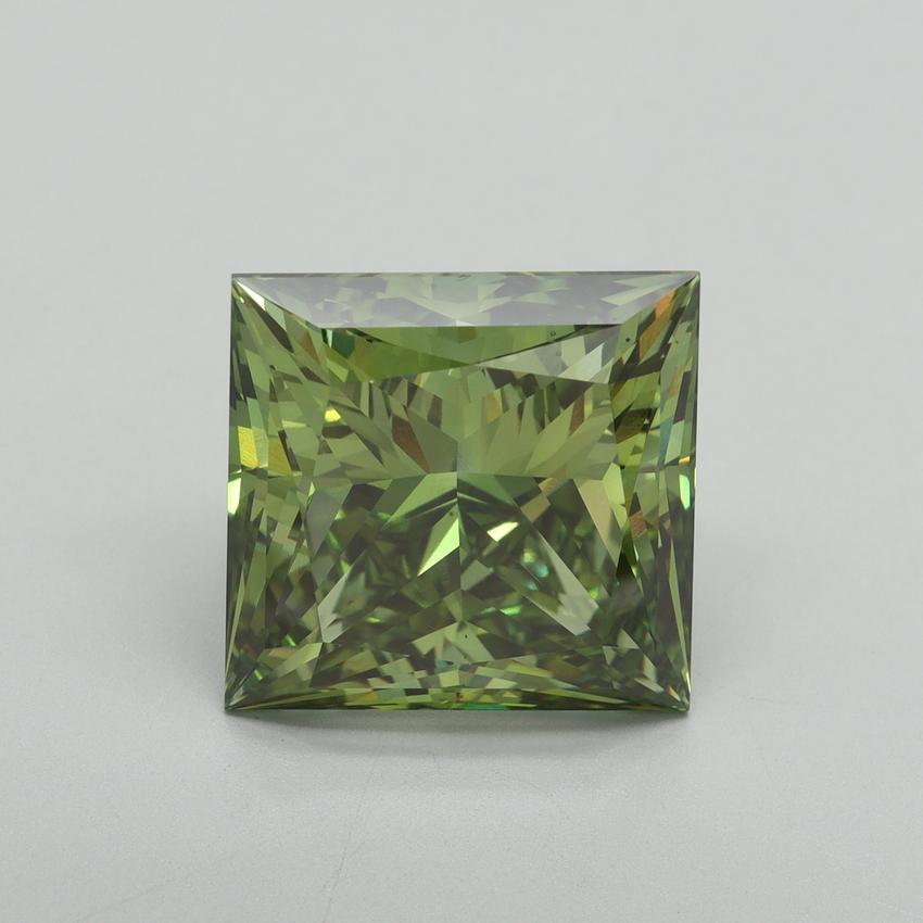 10.16 Ct. Fancy Vivid Green Princess Lab Grown Diamond