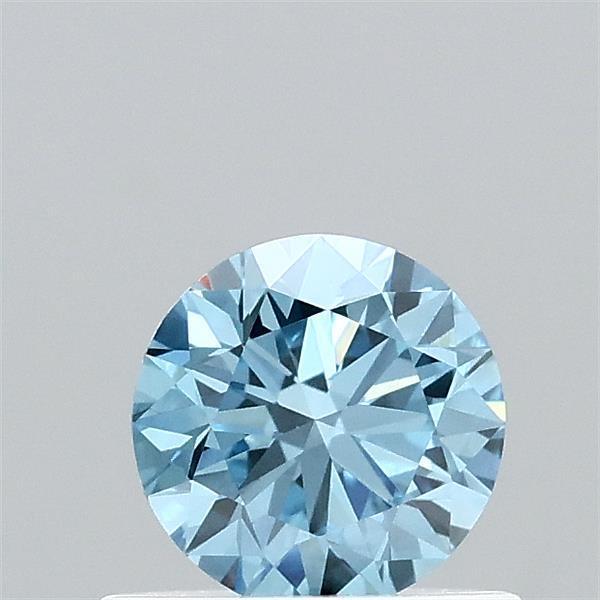 0.57 Ct. Fancy Vivid Blue Round Lab Grown Diamond