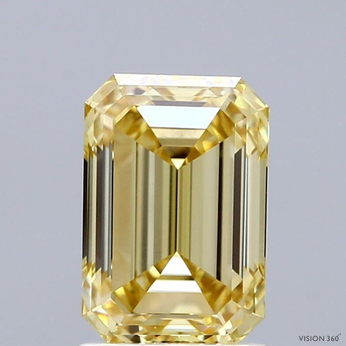 2.00 Ct. Fancy Yellow Emerald Lab Grown Diamond