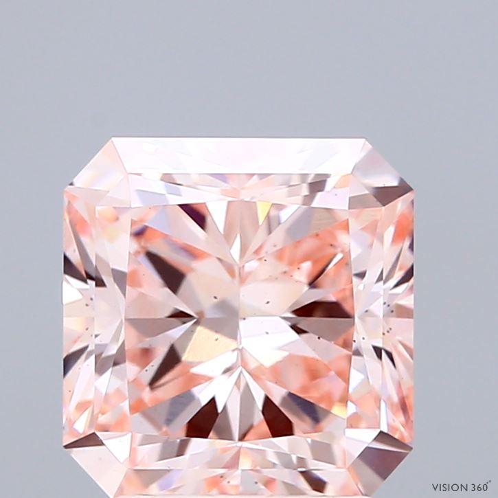 3.02 Ct. Fancy Intense Pink Radiant Lab Grown Diamond
