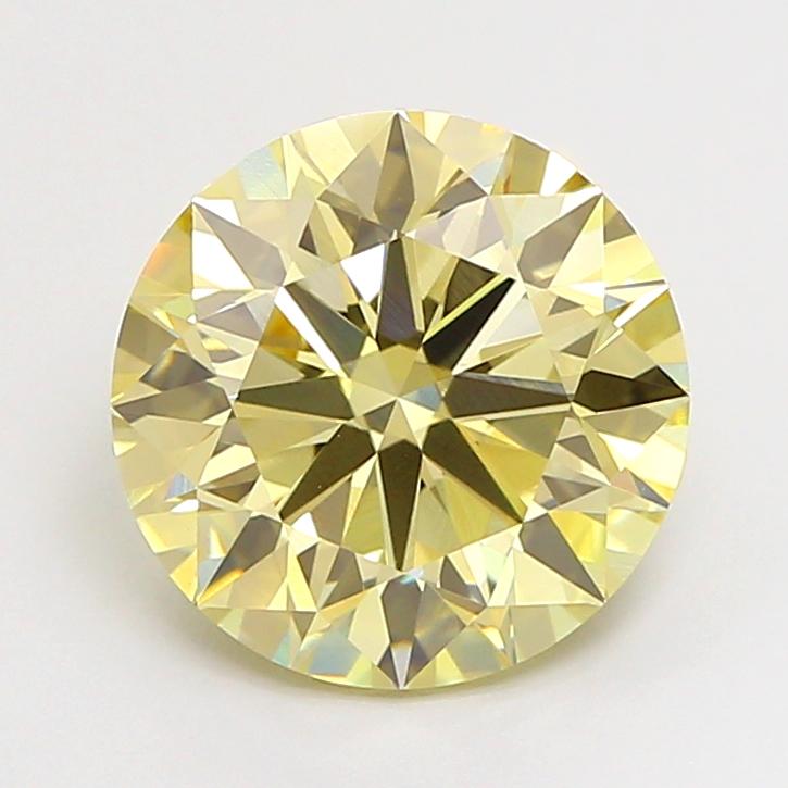 3.01 Ct. Fancy Light Yellow Round Lab Grown Diamond