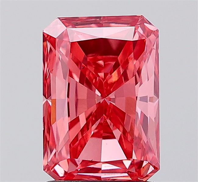 2.06 Ct. Fancy Vivid  Pink Radiant Lab Grown Diamond