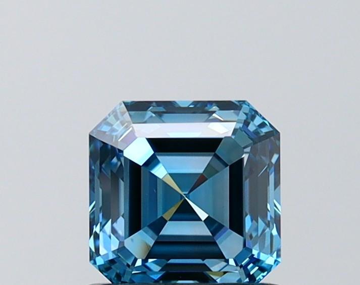 1.11 Ct. Fancy Vivid Blue Asscher Lab Grown Diamond