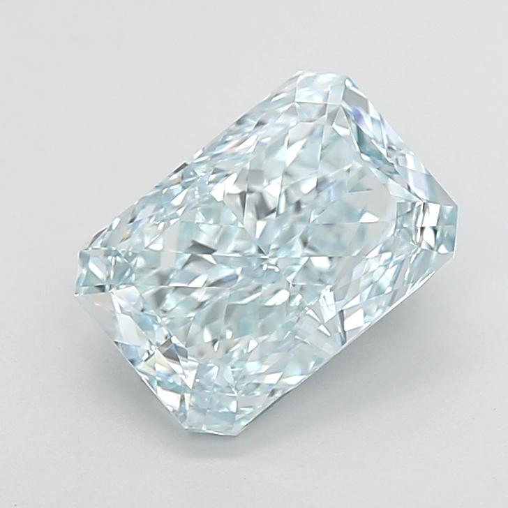 3.02 Ct. Fancy Intense Greenish Blue Radiant Lab Grown Diamond