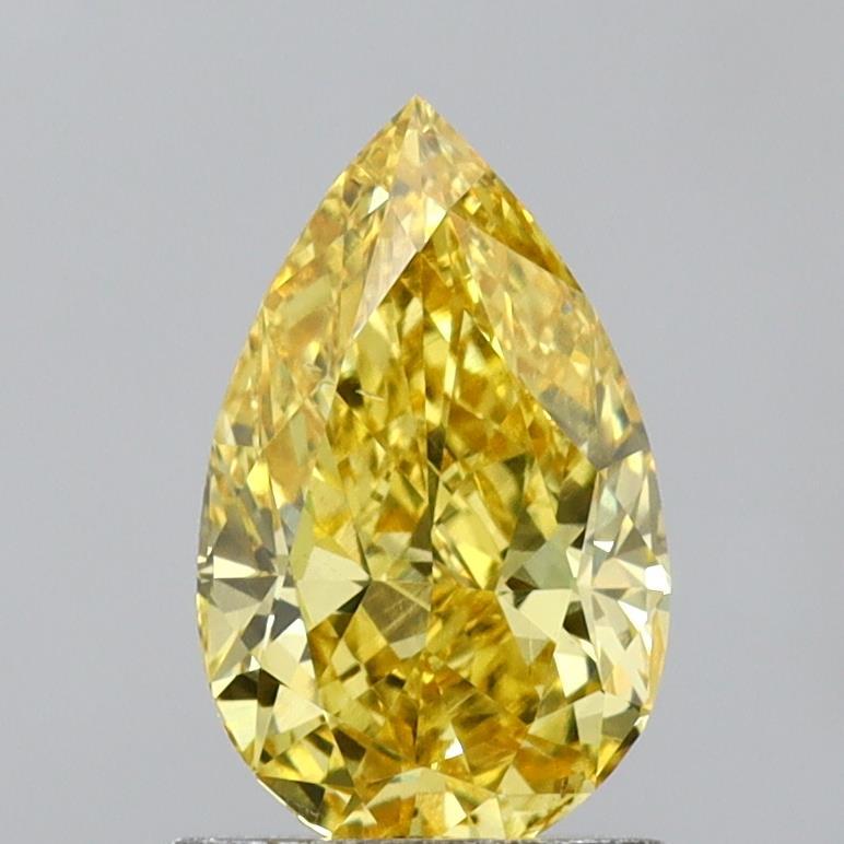 1.19 Ct. Fancy Vivid Yellow Pear Lab Grown Diamond