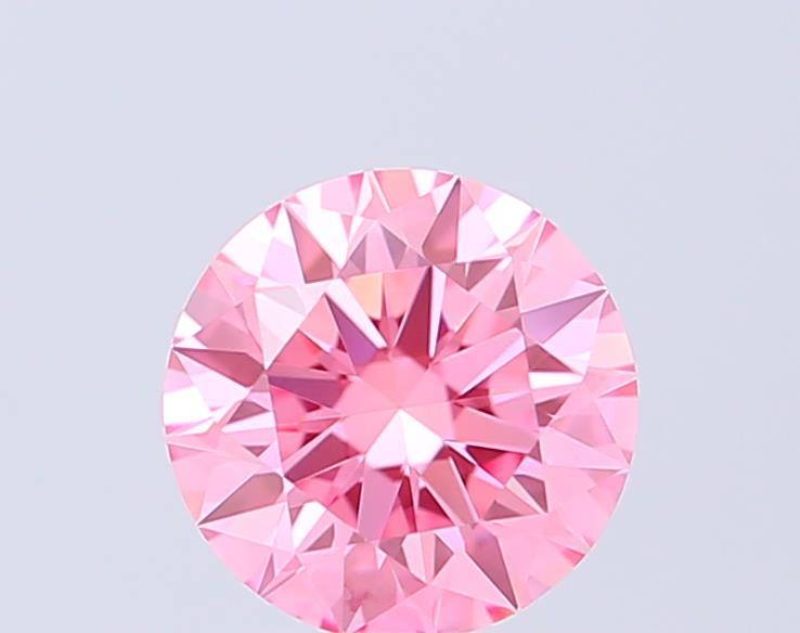0.55 Ct. Fancy Vivid Pink Round Lab Grown Diamond