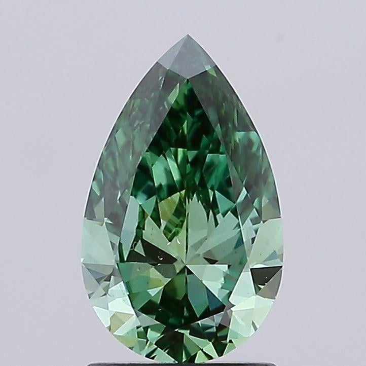 1.50 Ct. Fancy Vivid Green Pear Lab Grown Diamond