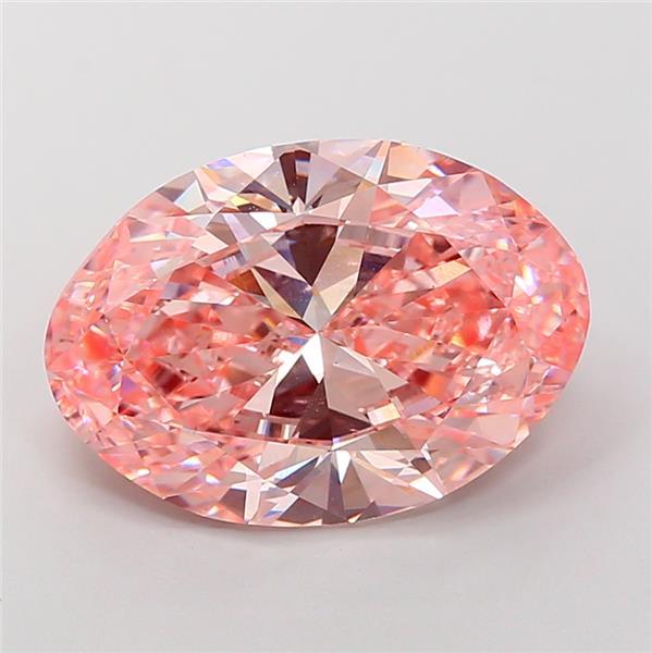 10.00 Ct. Fancy Vivid Pink Oval Lab Grown Diamond