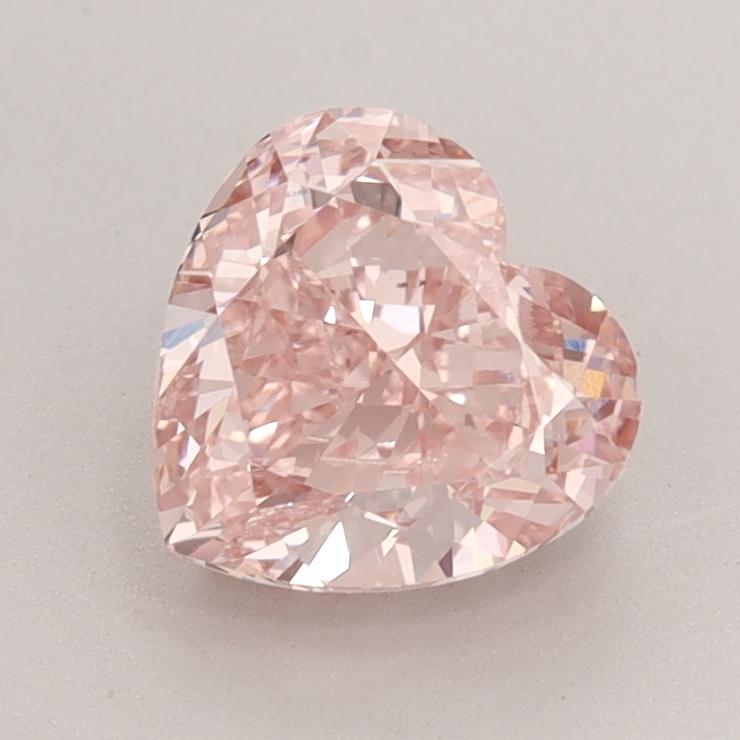 1.73 Ct. Fancy Vivid  Pink Heart Lab Grown Diamond
