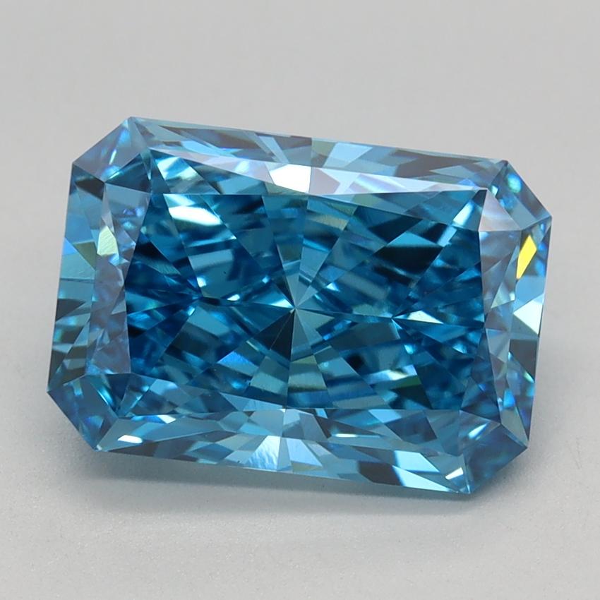 2.68 Ct. Fancy Vivid Blue Radiant Lab Grown Diamond