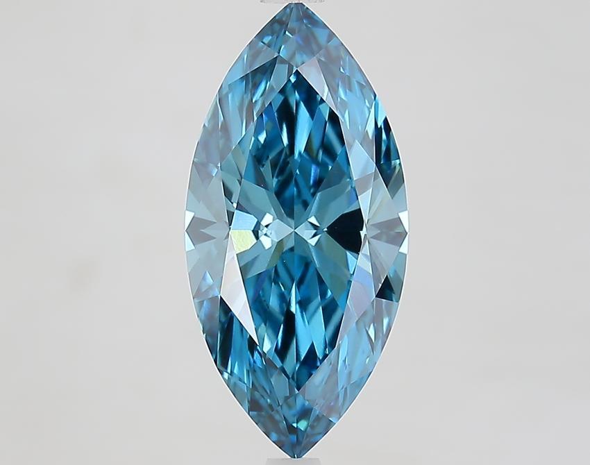 3.00 Ct. Fancy Vivid Blue Marquise Lab Grown Diamond