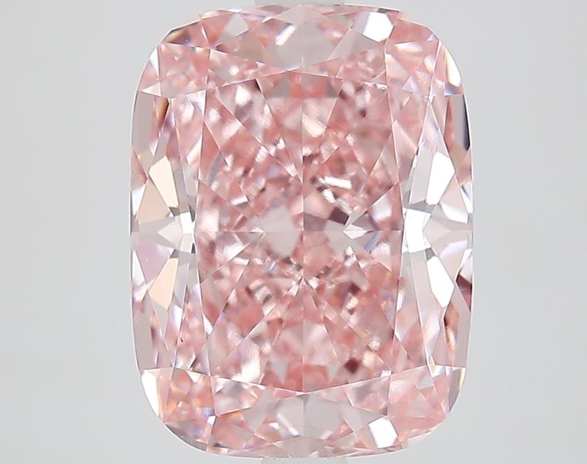 4.10 Ct. Fancy Vivid Pink Cushion Lab Grown Diamond