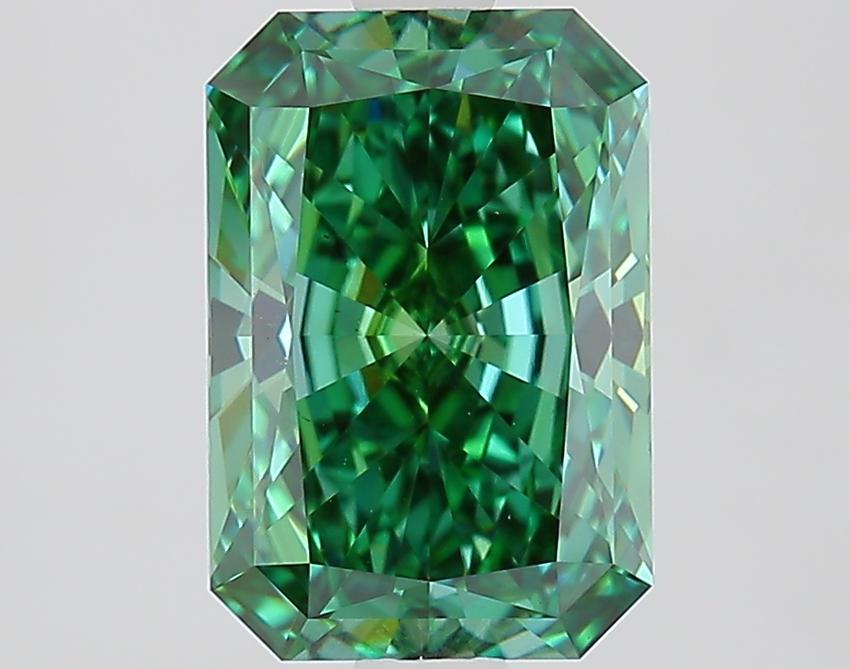 2.10 Ct. Fancy Vivid Green Radiant Lab Grown Diamond