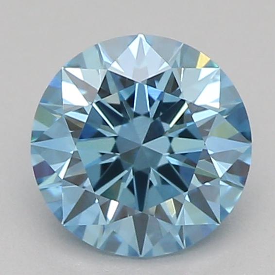 0.52 Ct. Fancy Vivid Blue Round Lab Grown Diamond