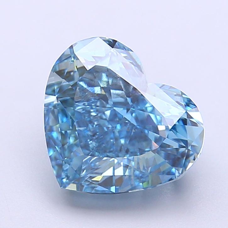 3.07 Ct. Fancy Vivid Blue Heart Lab Grown Diamond