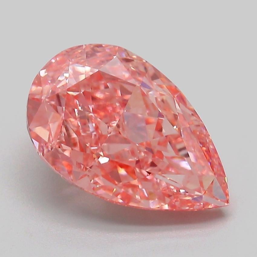 3.52 Ct. Fancy Vivid Pink Pear Lab Grown Diamond
