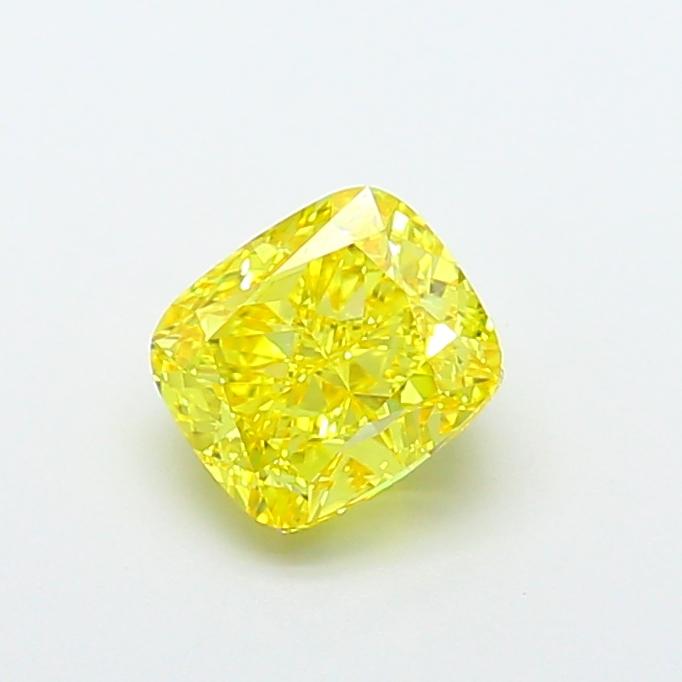 1.41 Ct. Fancy Vivid  Yellow Cushion Lab Grown Diamond