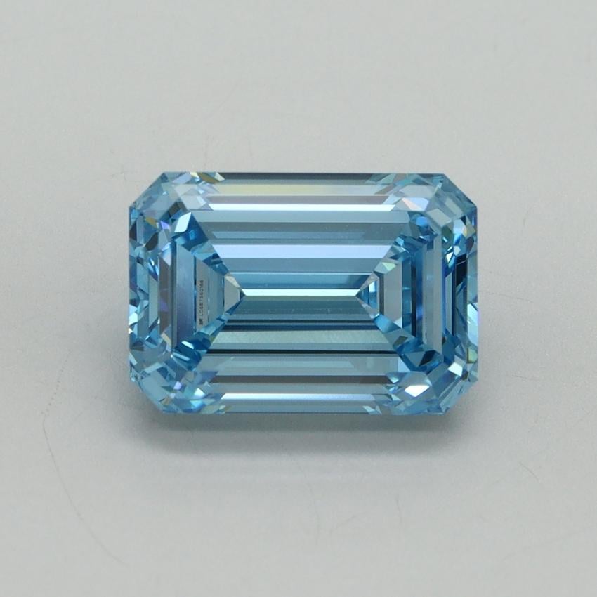 3.20 Ct. Fancy Vivid Blue Emerald Lab Grown Diamond