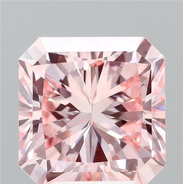 3.26 Ct. Fancy Vivid  Pink Radiant Lab Grown Diamond