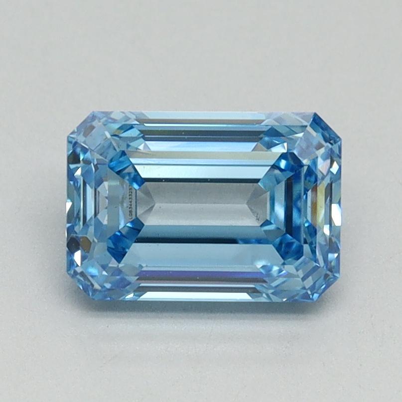 1.33 Ct. Fancy Vivid Blue Emerald Lab Grown Diamond