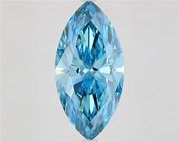 5.76 Ct. Fancy Vivid  Blue Marquise Lab Grown Diamond